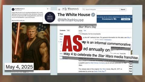 Fact Check: White House Posted AI Generated Image Of Trump Wielding Lightsaber On May 4, 2025