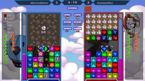 Panel Attack 2-Player Casual (8-31-2025): MArt1And00m3r vs Snicholas289v2