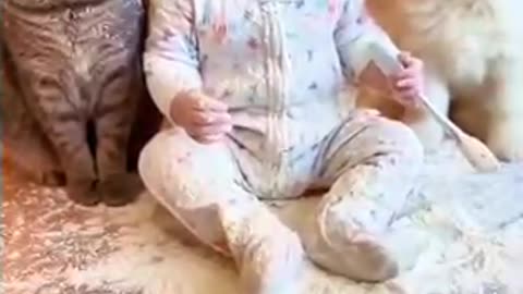 Cute Baby Playing with Animals | Adorable Baby and Pet Moments 2025