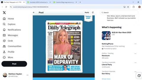 Daily Telegraph tries to give me a mark of depravity in cover about Latham allegations