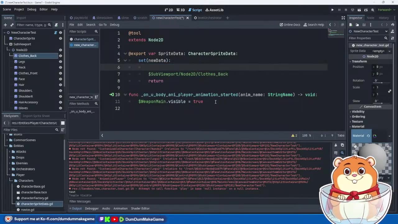 Dev Stream: First Try At Customizable Sprite Data Structure!