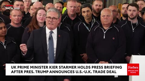 Keir Starmer Holds A Press Briefing After Trump Announces US-UK Trade Deal