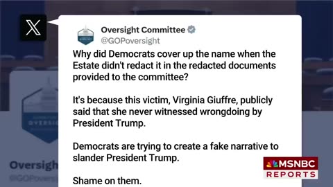 Trump says he didn't know about Epstein's sex trafficking, email suggests otherwise Oversight Dem