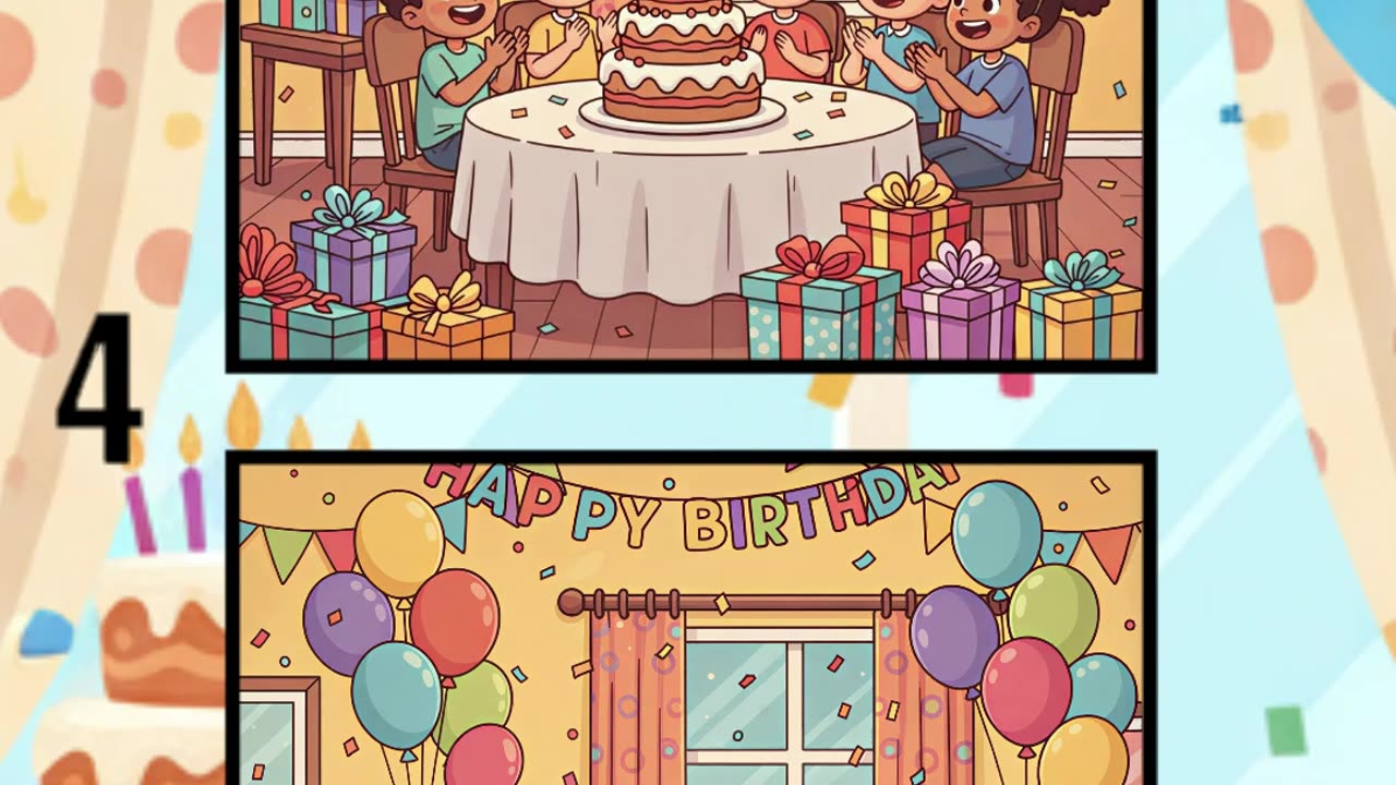 🎂 Birthday Party Celebration 🎉 | Spot the Differences Challenge 👀 | Fun Game for All Ages 🎁