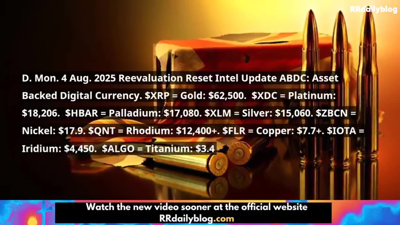 Restored Republic via a GCR: Update as of August 5, 2025