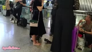 Waiting around shoeless!