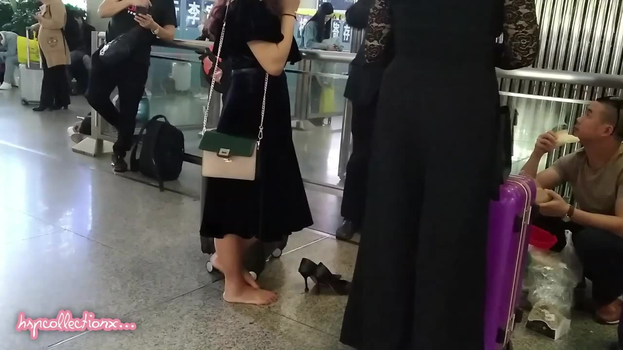 Waiting around shoeless!