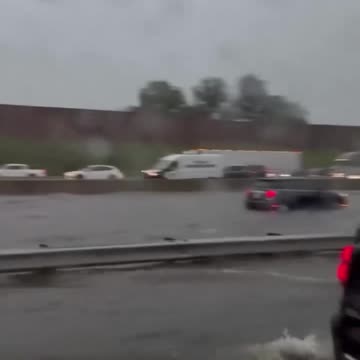 Widespread flash flooding in New York and New Jersey as storms pounded the area this afternoon
