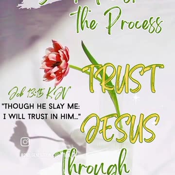 Trust Jesus Through the Process Job 13:15 KJV Though He Slay Me I Will Trust Him #faith #trust #kj