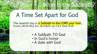 A Sabbath to the LORD - What Is the Sabbath? part 1a