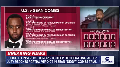 'Diddy' trial: Jury keeps deliberating after partial verdict