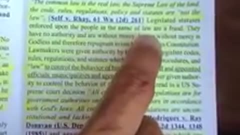 The COMMON LAW is the SUPREME LAW OF THE LAND!!
