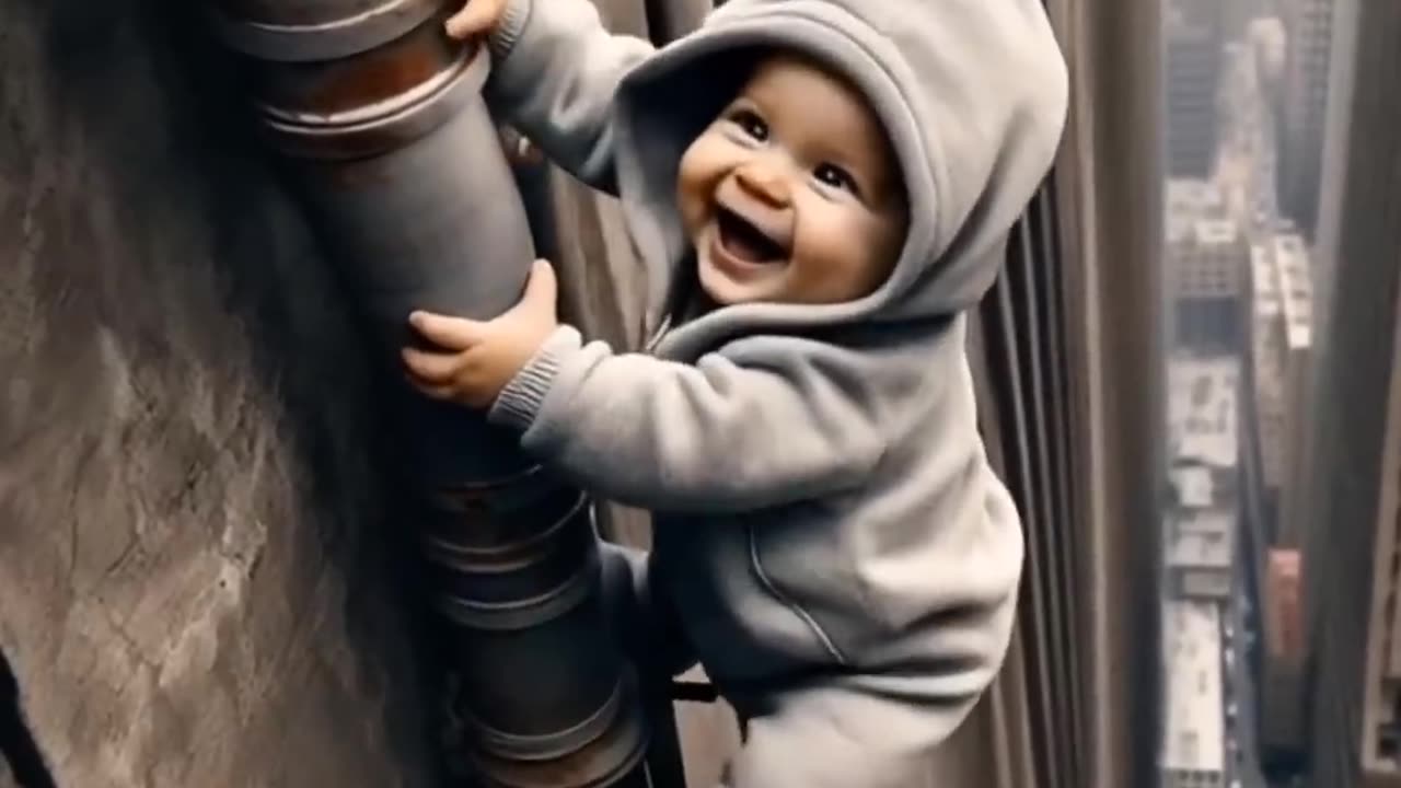 A Child's Cry Between the Clouds and Danger😰 #ai #animation #funny #cuteanimals #cartoon #shorts