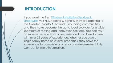 Best Window Installation Services in Streetsville