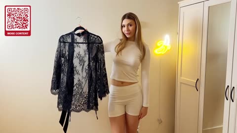 SEE-THROUGH SHEER FISHNET ROBE TRY ON HAUL WITH LEIA.
