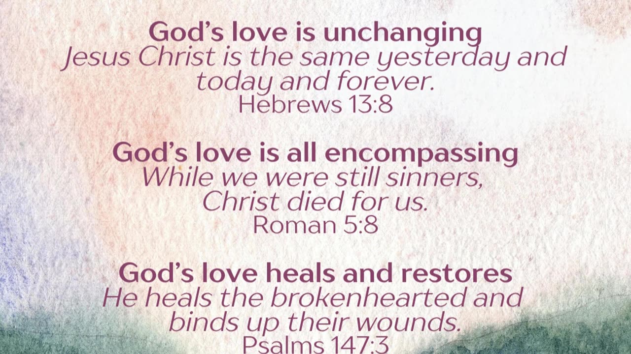 God's love never fails