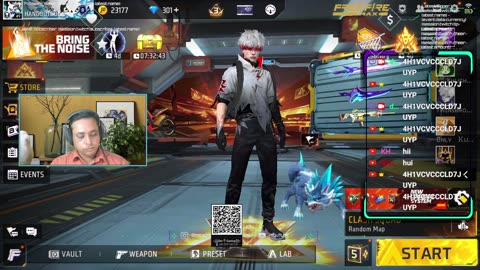 RANK PUSH TO GRANDMASTER 👑 V Badge Lobby | Free Fire LIVE