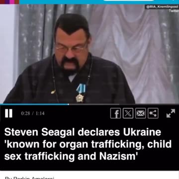 Steven Seagal: "Ukraine was known for human trafficking."