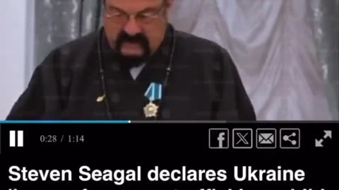 Steven Seagal: "Ukraine was known for human trafficking."