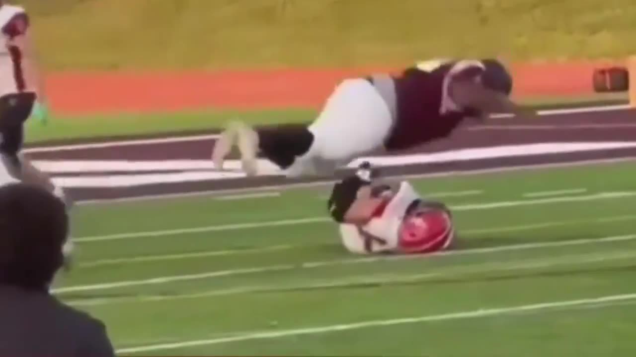 Dirty hit sends high school football player to the hospital with a broken back.