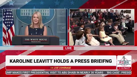 RSBN WH Press Secretary Karoline Leavitt Holds a Press Briefing for the Kids - 5-20-25