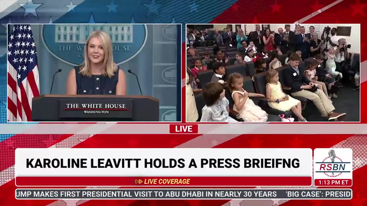 RSBN WH Press Secretary Karoline Leavitt Holds a Press Briefing for the Kids - 5-20-25