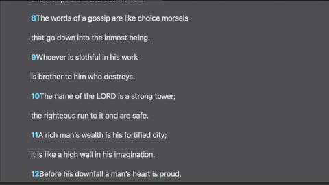 Proverbs 18:1-12