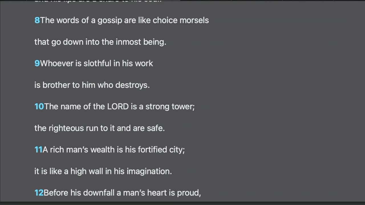 Proverbs 18:1-12