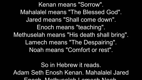 Genesis 5 contains the gospel