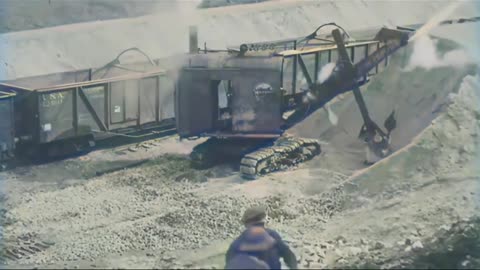 American Engineers With Excavator 1918