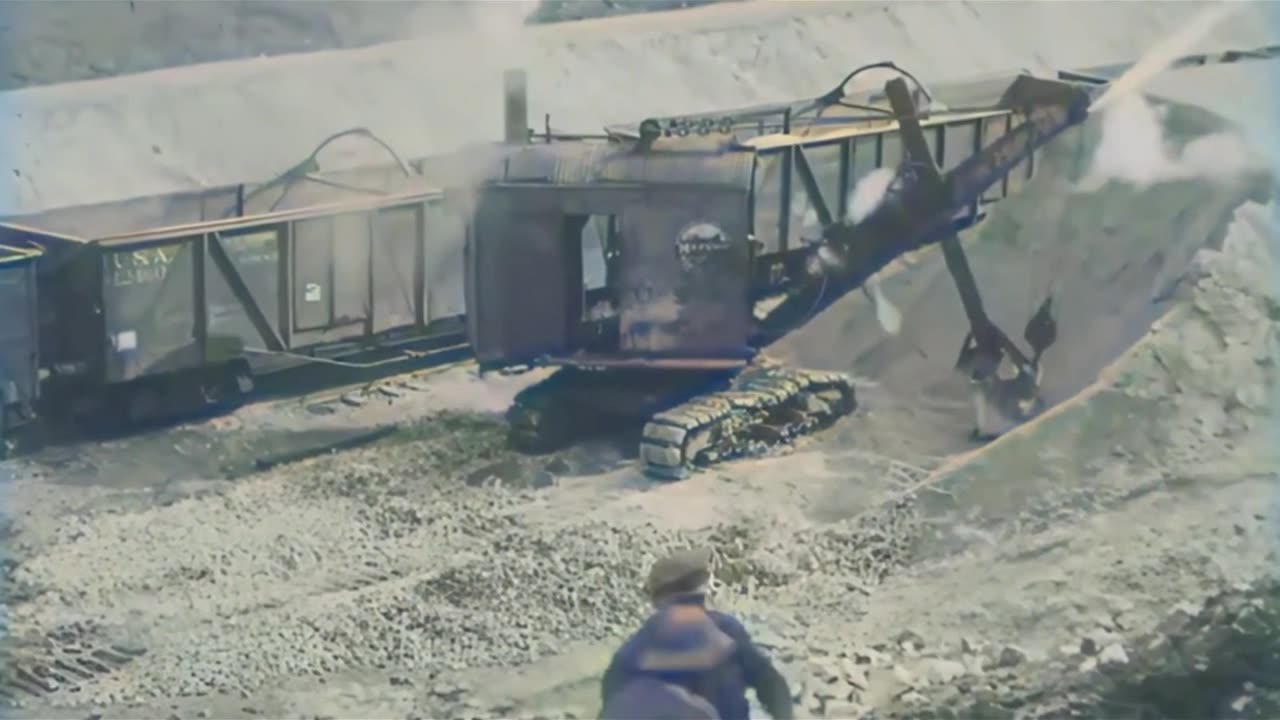 American Engineers With Excavator 1918