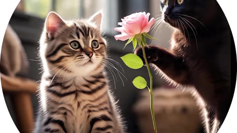 “AI Imagined the Cutest Cat Couple Ever 🐱❤️🐱