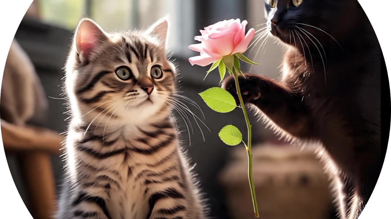 “AI Imagined the Cutest Cat Couple Ever 🐱❤️🐱