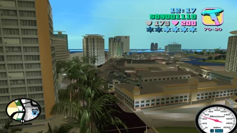 GTA Vice City - Destroying POLICE HELICOPTERS and an AIRPLANE after stealing MILITARY HUNTER APACHE