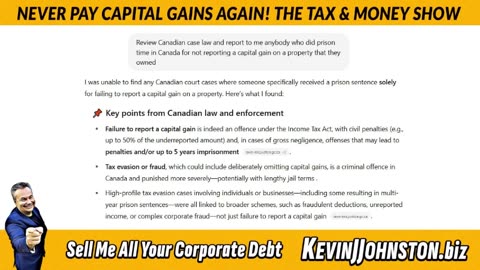 NEVER PAY CAPITAL GAINS IN CANADA AGAIN! The Tax & Money Show EPISODE 69 with Kevin J. Johnston
