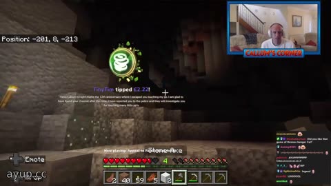 ayupcc - Callum's Corner - 10/07/25 - Completing Minecraft Pure progress