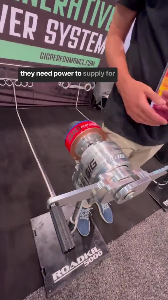 A regenerative power system that gets power from your suspension.