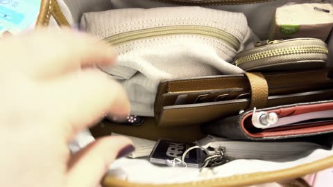 What is in my Brown Leather Satchel Bag.