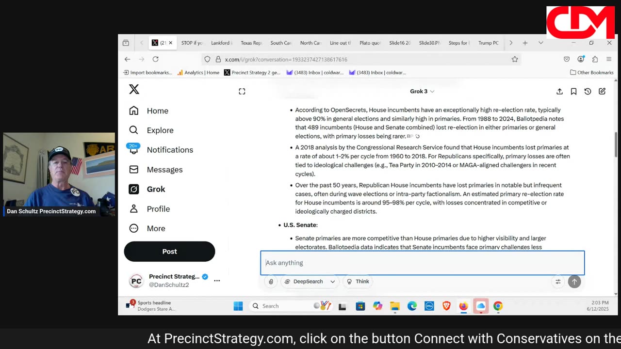 Precinct Strategy Call to Political Action No. 12. Who will tell Trump? Dan Schultz June 12 2025