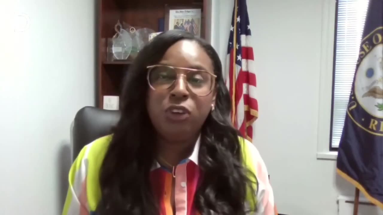 Rep. LaMonica McIver (D-N.J.) says Pres. Trump uses "liberation day" as code for "white power." 🤡