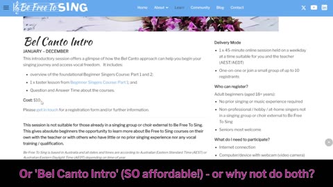 FREE and Low Cost Options for Adult Beginner Singers at Be Free To Sing®