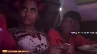 - 21 BB ; CRASHES OUT WHILE OUT TO EAT !