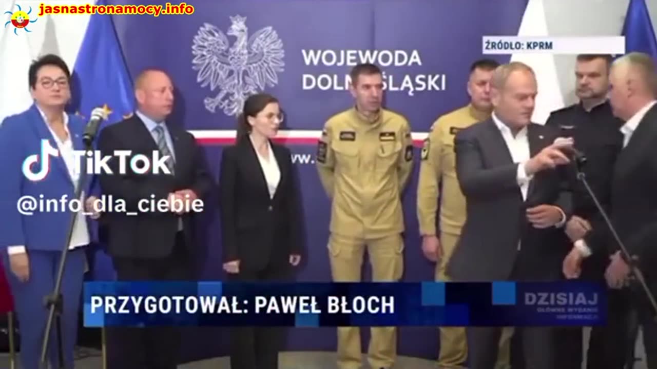 Powódź w Polsce . Sabotaż niemieckiego agenta Tuska