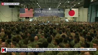 🇺🇸 President Donald Trump Visits USS George Washington Troops in Yokosuka, Japan [LIVE]