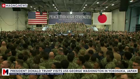 🇺🇸 President Donald Trump Visits USS George Washington Troops in Yokosuka, Japan [LIVE]