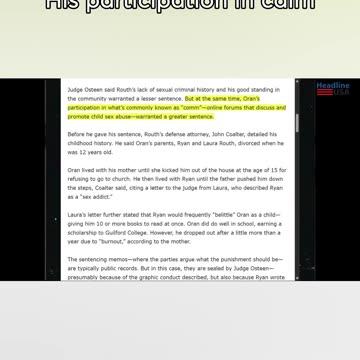 Alleged Would-be Trump Assassin’s Son Sentenced for Sex-Abuse Conduct