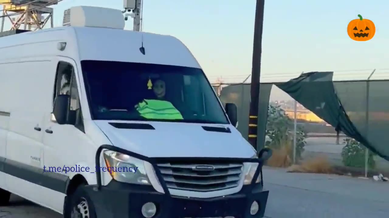 Federal agents seen wearing Halloween masks while driving to and from a DHS Port in LA