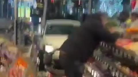 Dublin A car has been ploughed into centra on Dame street.