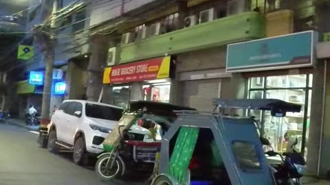 Slide in Elcano Street in Manila City in the Philippines