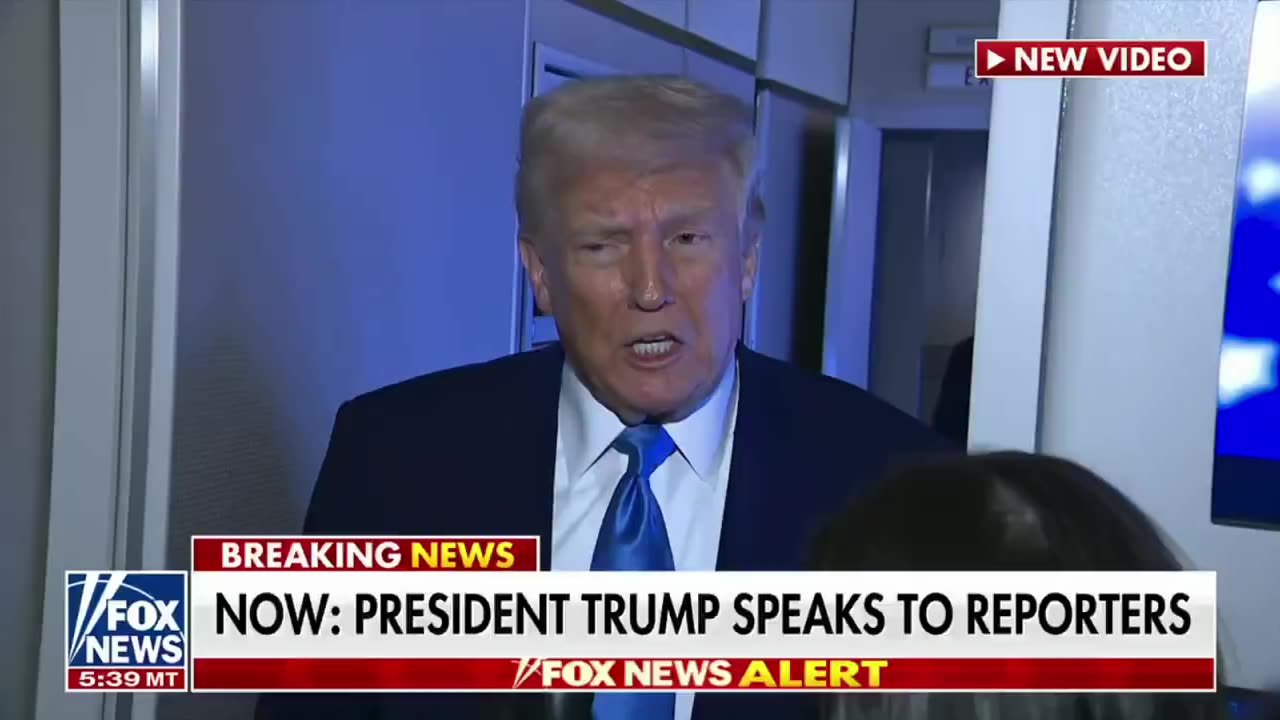 President Trump tells reporters on Air Force 1 that he will not make a deal with China